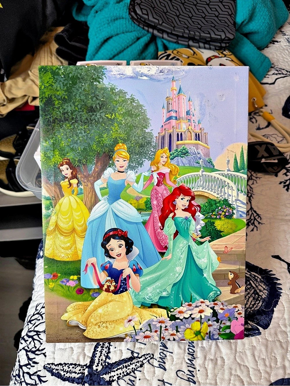 Disney Princess Castle Lawn Canvas Wall Art